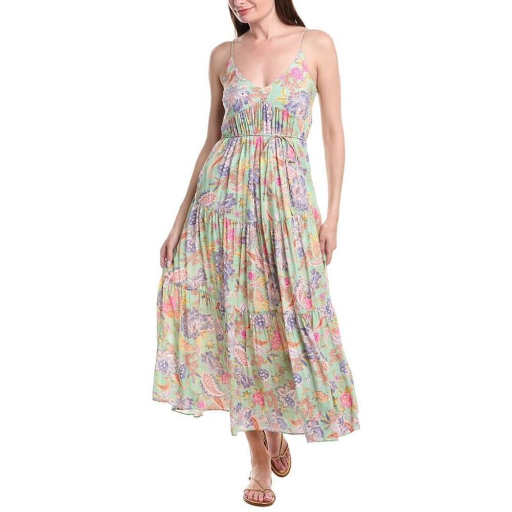 Monte And Lou Womens  Jemma Tiered Midi Dress, Pink